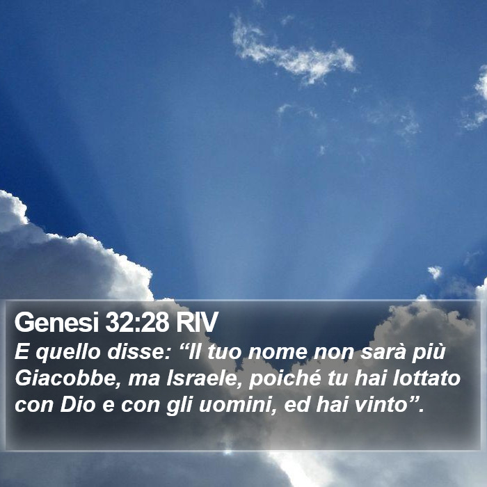 Genesi 32:28 RIV Bible Study