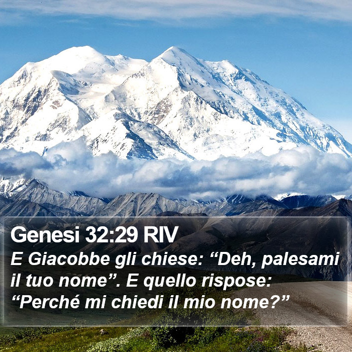 Genesi 32:29 RIV Bible Study