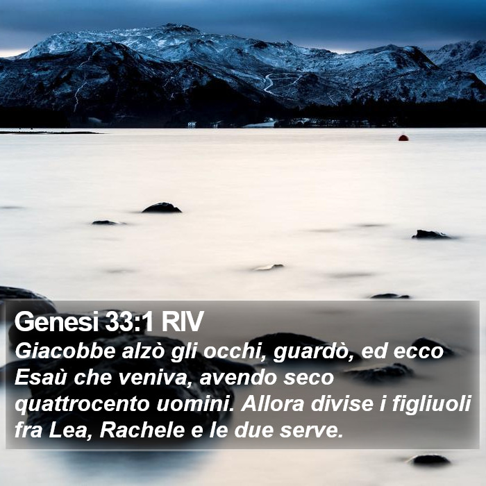 Genesi 33:1 RIV Bible Study