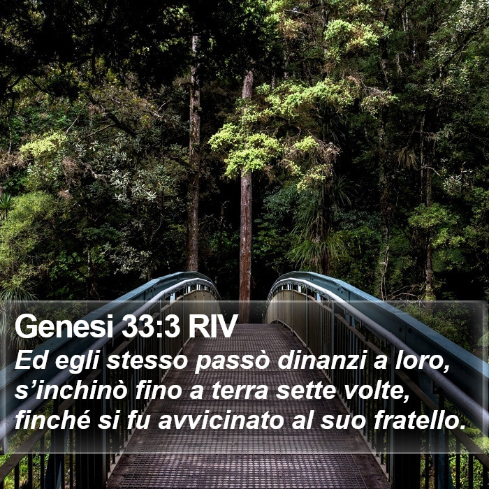 Genesi 33:3 RIV Bible Study