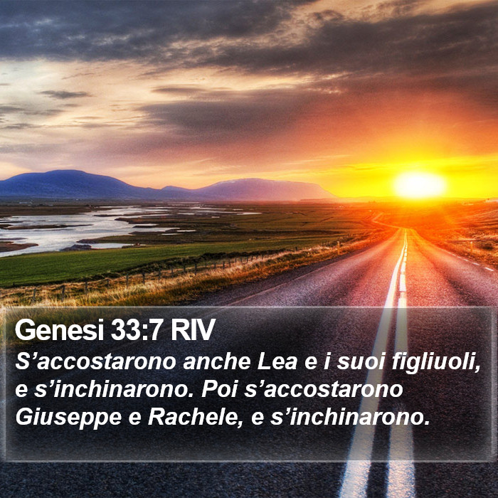 Genesi 33:7 RIV Bible Study