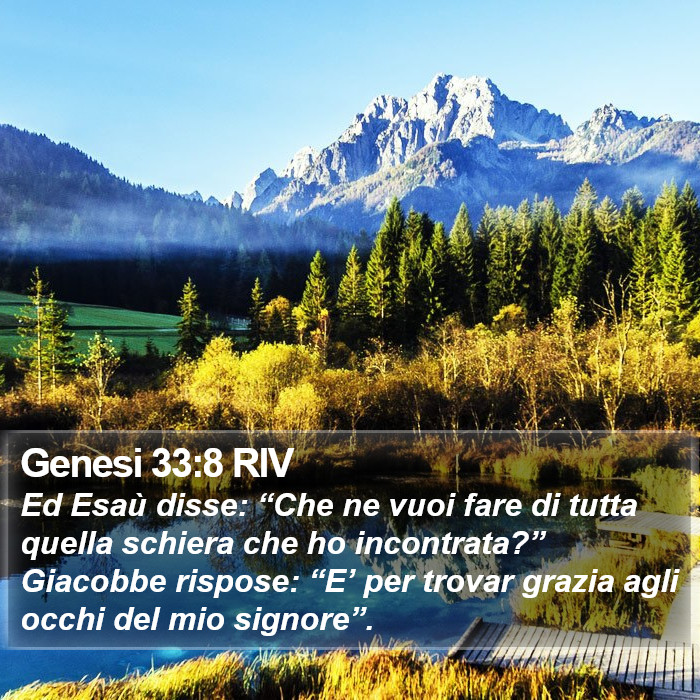 Genesi 33:8 RIV Bible Study