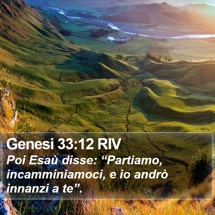 Genesi 33:12 RIV Bible Study