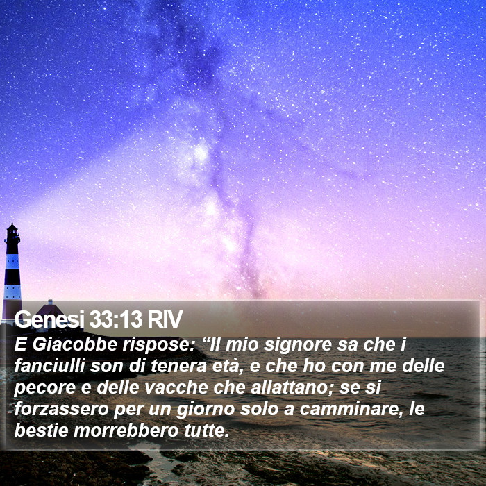 Genesi 33:13 RIV Bible Study