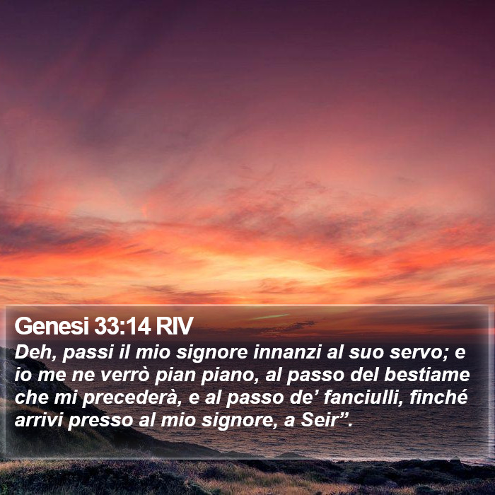 Genesi 33:14 RIV Bible Study