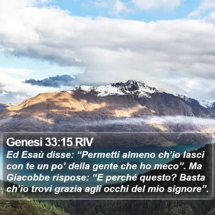 Genesi 33:15 RIV Bible Study