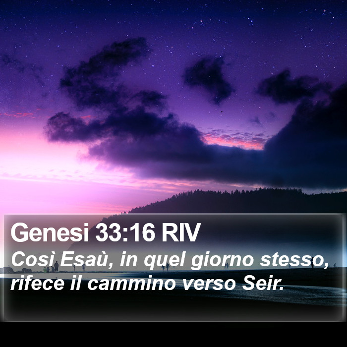 Genesi 33:16 RIV Bible Study