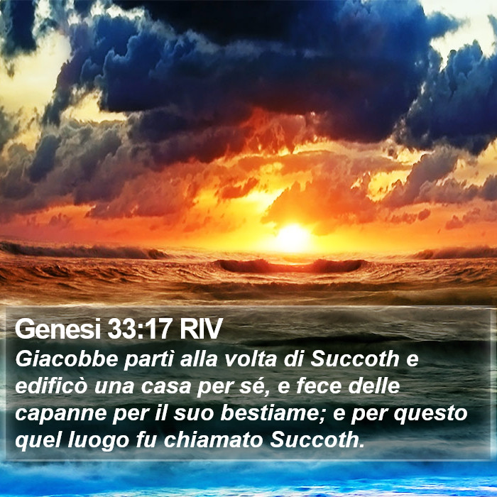 Genesi 33:17 RIV Bible Study