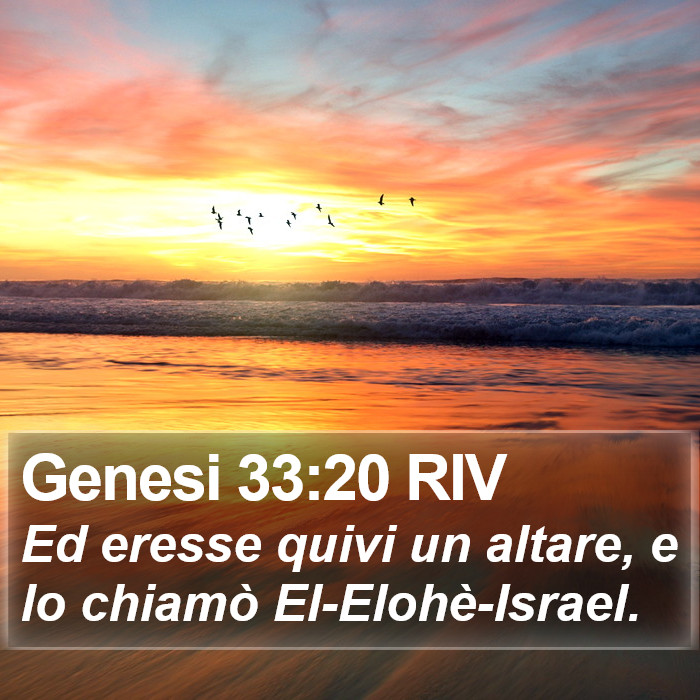 Genesi 33:20 RIV Bible Study