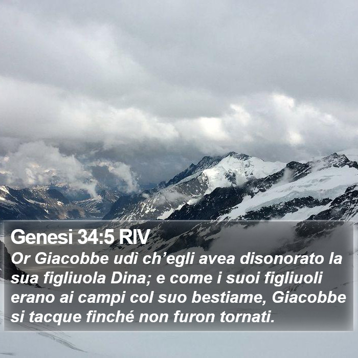 Genesi 34:5 RIV Bible Study