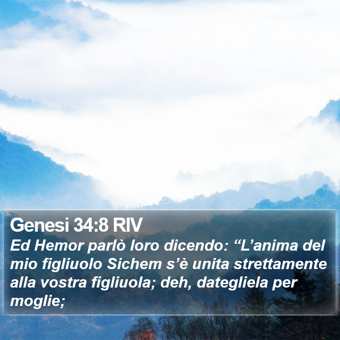 Genesi 34:8 RIV Bible Study