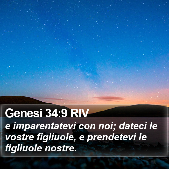 Genesi 34:9 RIV Bible Study