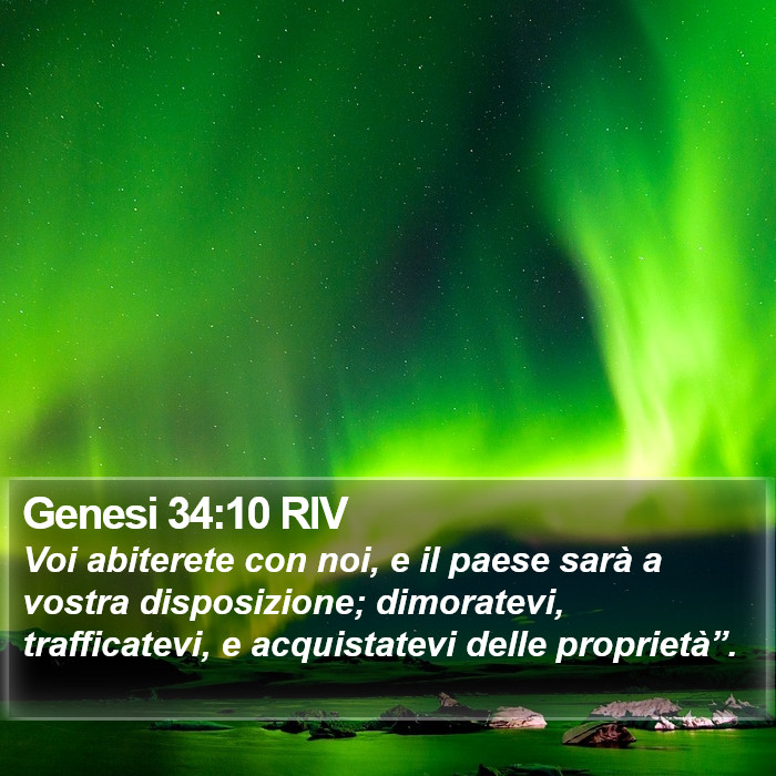 Genesi 34:10 RIV Bible Study