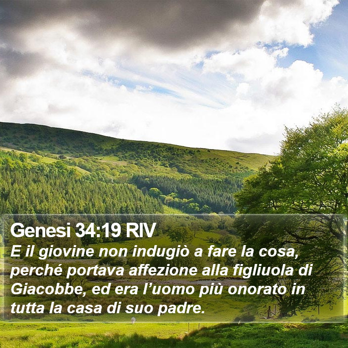 Genesi 34:19 RIV Bible Study