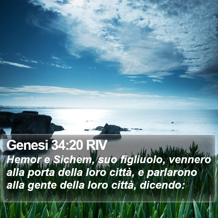 Genesi 34:20 RIV Bible Study
