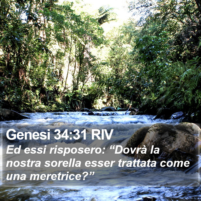Genesi 34:31 RIV Bible Study