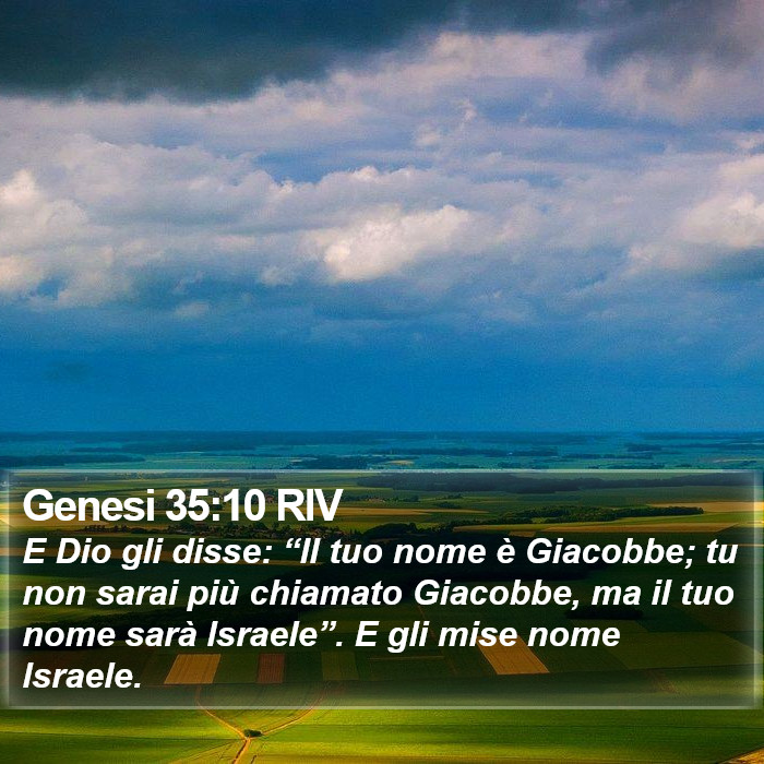 Genesi 35:10 RIV Bible Study
