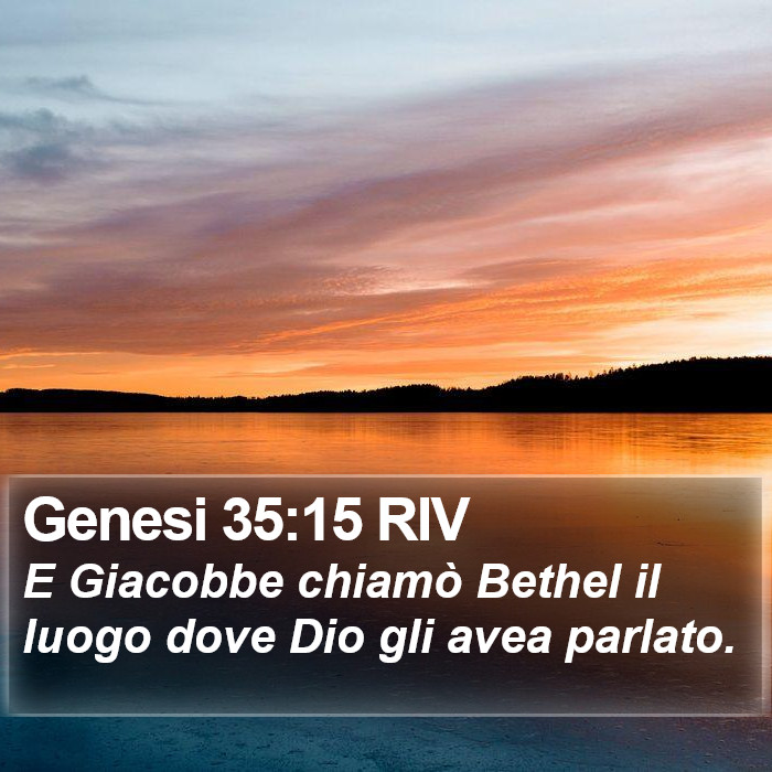 Genesi 35:15 RIV Bible Study