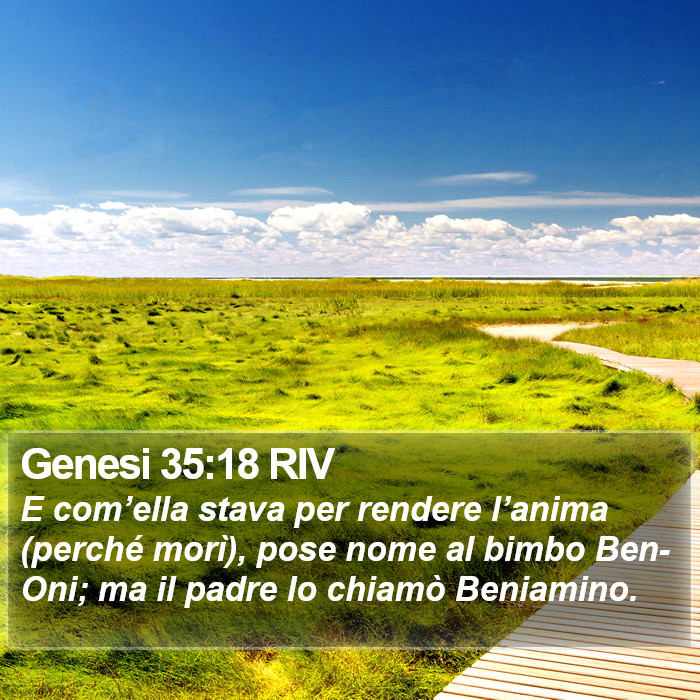 Genesi 35:18 RIV Bible Study