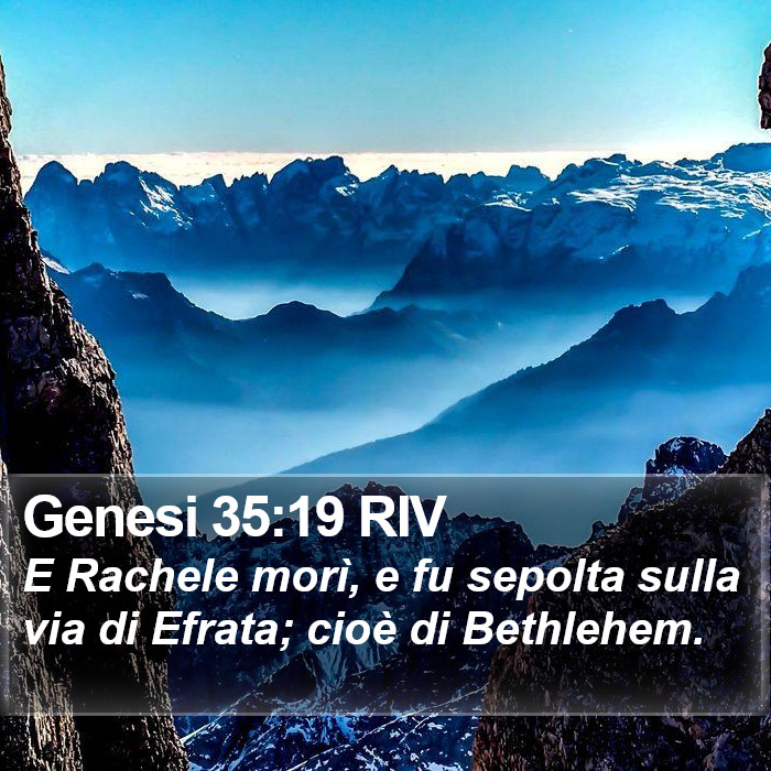 Genesi 35:19 RIV Bible Study