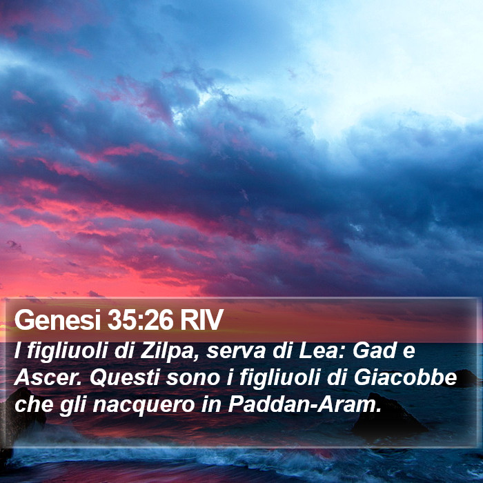 Genesi 35:26 RIV Bible Study