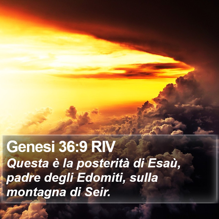 Genesi 36:9 RIV Bible Study