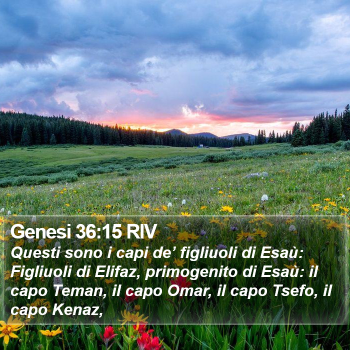 Genesi 36:15 RIV Bible Study