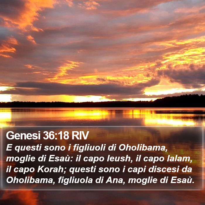 Genesi 36:18 RIV Bible Study