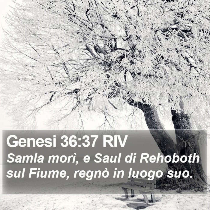 Genesi 36:37 RIV Bible Study