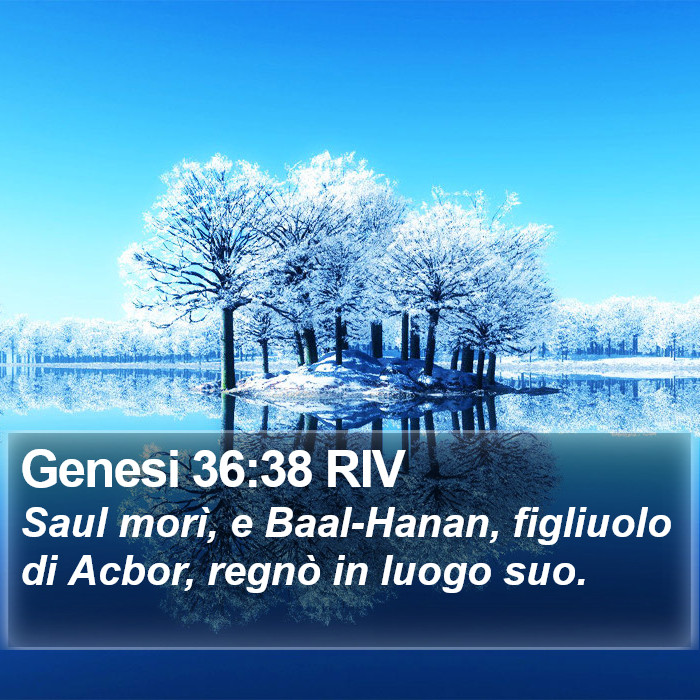 Genesi 36:38 RIV Bible Study