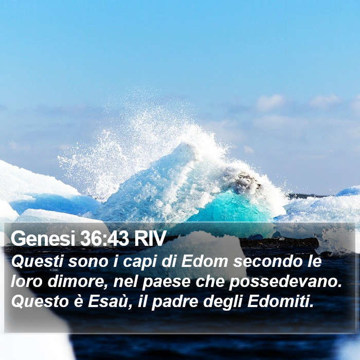 Genesi 36:43 RIV Bible Study