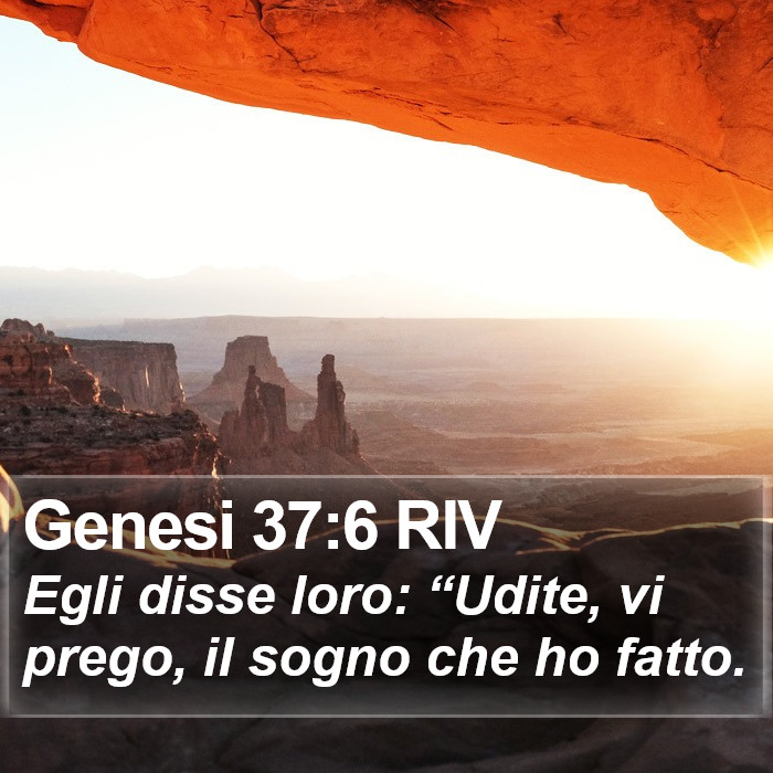Genesi 37:6 RIV Bible Study