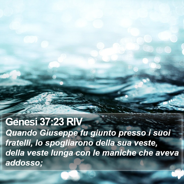 Genesi 37:23 RIV Bible Study