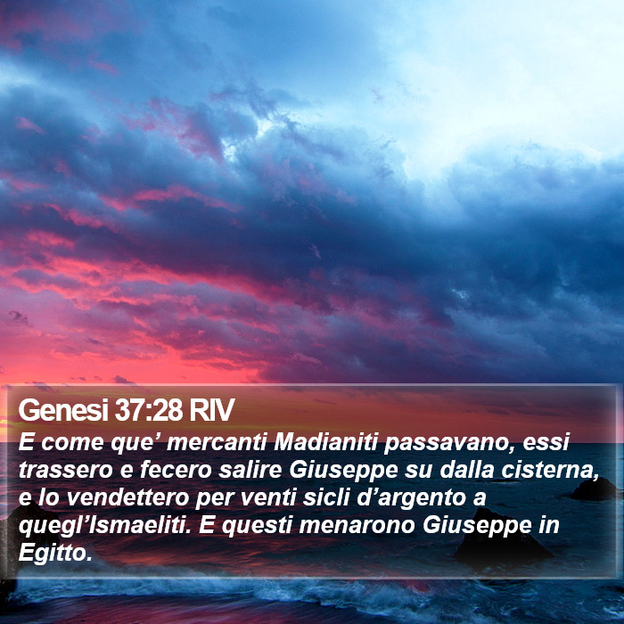 Genesi 37:28 RIV Bible Study