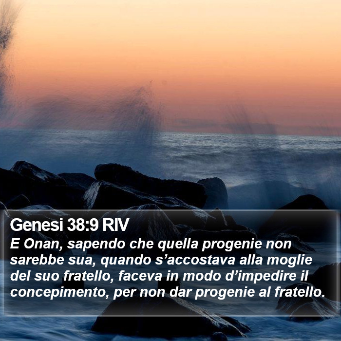 Genesi 38:9 RIV Bible Study