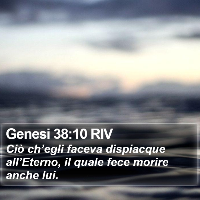 Genesi 38:10 RIV Bible Study