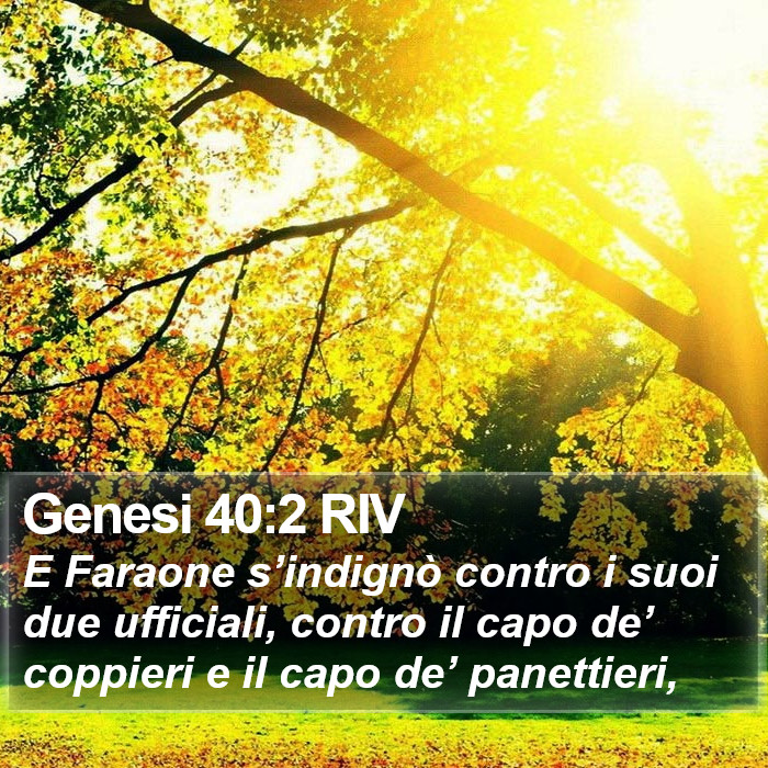 Genesi 40:2 RIV Bible Study