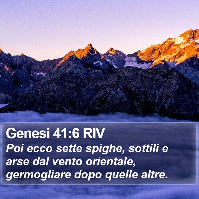 Genesi 41:6 RIV Bible Study