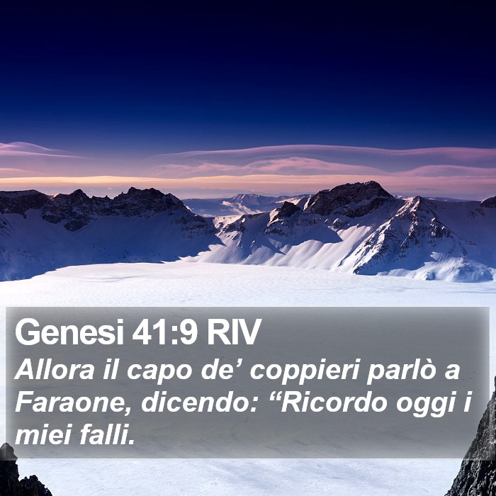 Genesi 41:9 RIV Bible Study