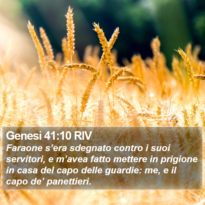 Genesi 41:10 RIV Bible Study