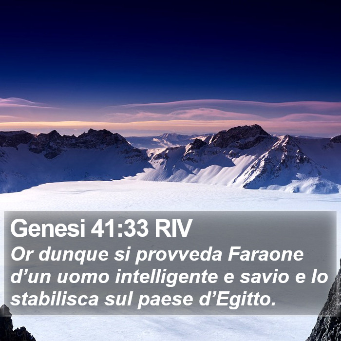Genesi 41:33 RIV Bible Study