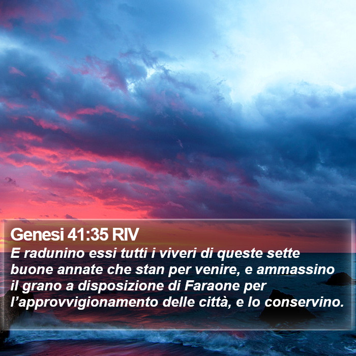 Genesi 41:35 RIV Bible Study