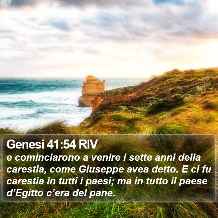 Genesi 41:54 RIV Bible Study