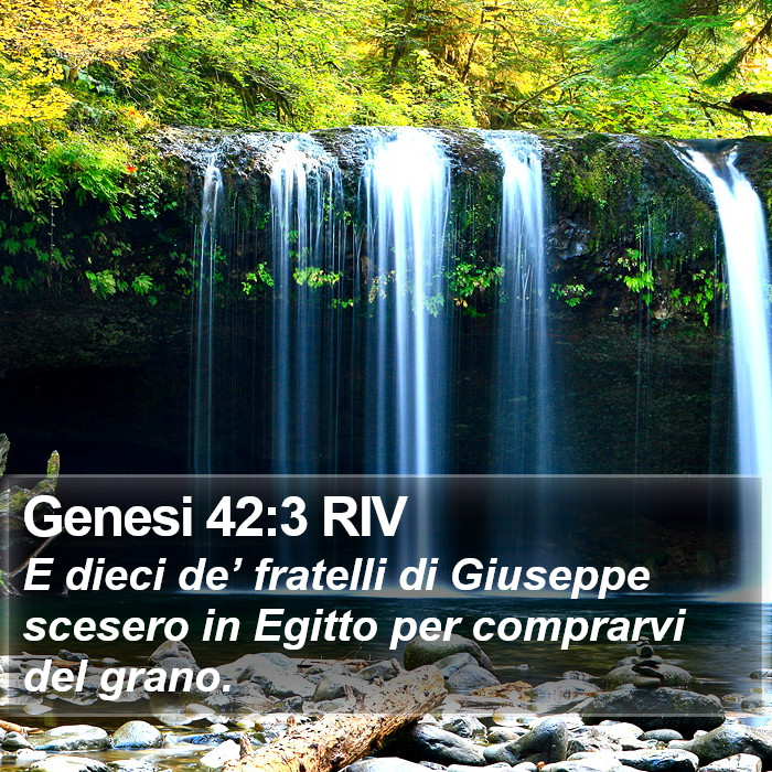 Genesi 42:3 RIV Bible Study