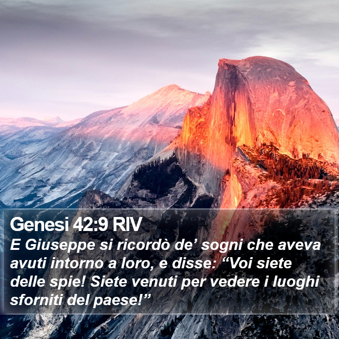 Genesi 42:9 RIV Bible Study