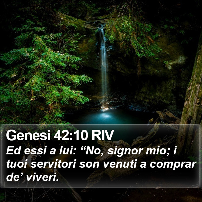 Genesi 42:10 RIV Bible Study