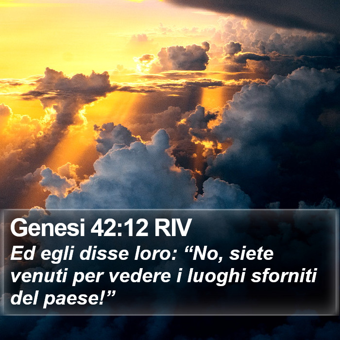 Genesi 42:12 RIV Bible Study