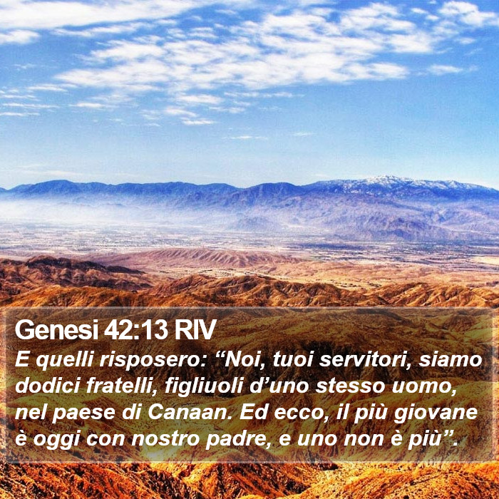 Genesi 42:13 RIV Bible Study