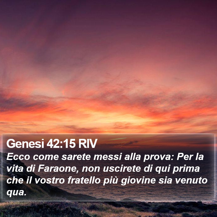 Genesi 42:15 RIV Bible Study