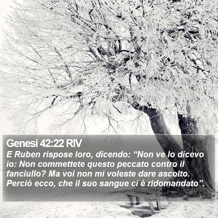 Genesi 42:22 RIV Bible Study